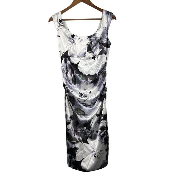 LONDON TIMES FLORAL PRINT‎ SATIN SHEATH DRESS - Picture 1 of 11
